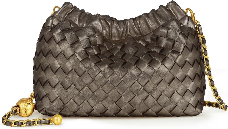 Joryin Woven Women's Crossbody Bag & Evening Purse, Trendy Dumpling Clutch & Hobo Cloud Shoulder Bag Trendy Dumpling Clutch - Image 1